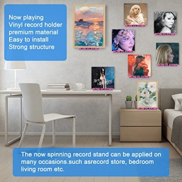 Aivwis Now Playing Vinyl Record Stand for Music Lovers
