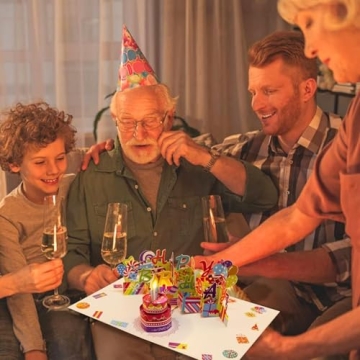 3D Birthday Cards with LED Candle & Music