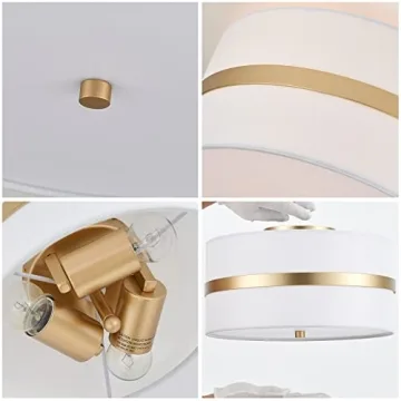MhyTogn Semi Flush Mount Ceiling Light for Modern Homes