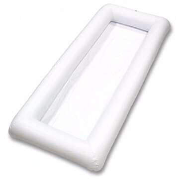 2 Packs Inflatable Pool Table Serving Bar - Large Buffet Tray Server with Drain Plug - Keep Your Salads & Beverages Ice Cold - for Parties Indoor & Outdoor Use