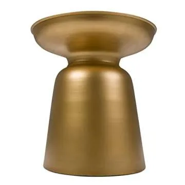 SIMPLIHOME Toby Gold Metal Accent Side Table Perfect for Any Room