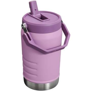 Stanley IceFlow Flip Straw Jug with Handle 40 oz| Twist On Lid and Flip Up Straw | Leak Resistant fo...