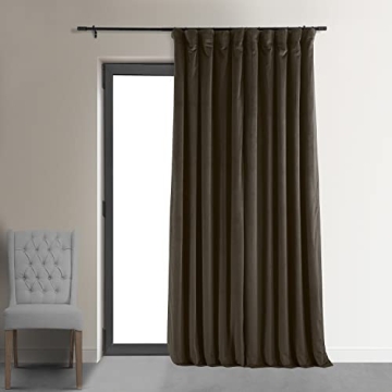 HPD Velvet Thermal Blackout Curtains 120 Inch Long