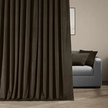 HPD Velvet Thermal Blackout Curtains 120 Inch Long
