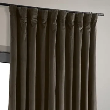HPD Velvet Thermal Blackout Curtains 120 Inch Long