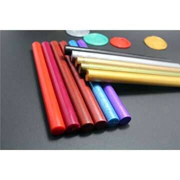 XICHEN®10PCS Vintage Sealing Glue Gun Sealing Wax Wax Sticks Wax Seal Supplies a Variety of Colors (Vintage Gold)