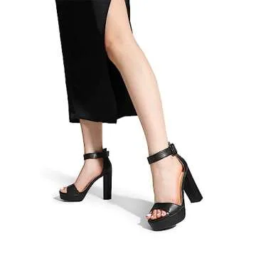 DREAM PAIRS Women's Hi-lo Heeled Sandal