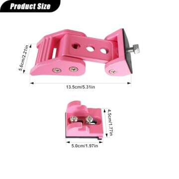 WWFGYX Hood Latches Aluminum Hood Lock Catch Latches Kit Compatible with Jeep Wrangler JK/JKU 2007-2018 JL/JLU 2018-2024 Gladiator JT 2020-2024 (Pink)