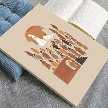 OAOPIC Framed Jesus Woman Healed Poster Scripture Fringe of Jesus Garment Canvas Wall Art Bible Vers...