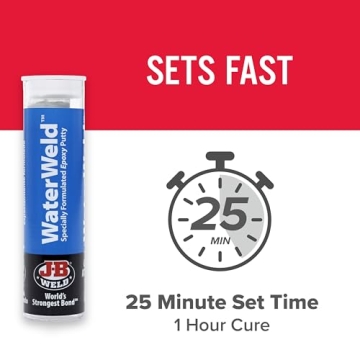 J-B Weld WaterWeld Epoxy Putty Stick 2 oz Durable Repair Stick