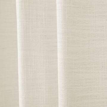 TWOPAGES Polyester Linen Blackout Ivory Curtain for Living Room Thermal Insulated Drape with Pinch Pleat and Back Tab Top Window Treatment Curtain (72Wx96L, 1 Panel)