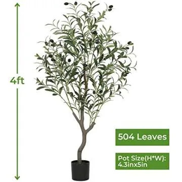 4ft VIAGDO Artificial Olive Tree for Home Decor