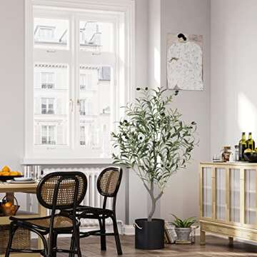4ft VIAGDO Artificial Olive Tree for Home Decor