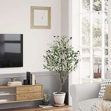 4ft VIAGDO Artificial Olive Tree for Home Decor