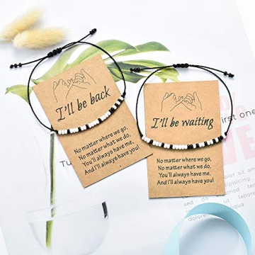 Long Distance Relationship Bracelets for Couples Gifts