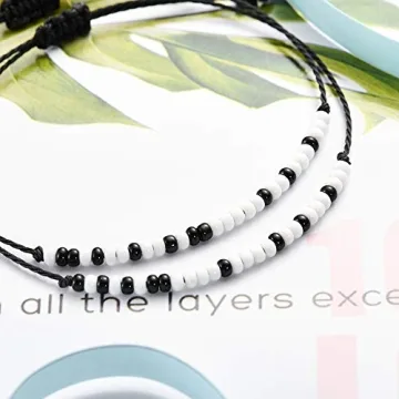 Long Distance Relationship Bracelets for Couples Gifts