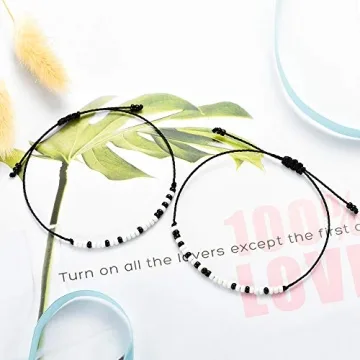 Long Distance Relationship Bracelets for Couples Gifts
