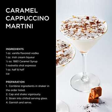 1883 Caramel Syrup - Flavored Syrup for Hot & Iced Beverages, Rich, Full-Bodied Taste, All-Natural - Gluten-Free, Vegan, Non-GMO, Kosher, Preservative-Free, Made in France | Plastic Bottle 1 Liter (33.8 Fl Oz)