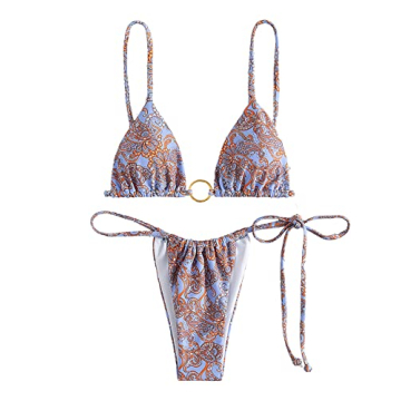 Buy SOLY HUX Trendy Bikini Set with Floral Design