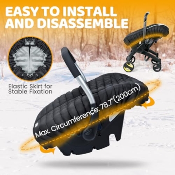 Orzbow Baby Car Seat Cover - Cozy Winter Protection