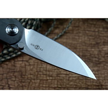 Twosun Folding Knife with Titanium Carbon Fiber Handle