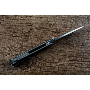 Twosun Folding Knife with Titanium Carbon Fiber Handle