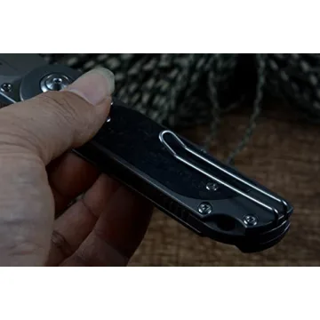 Twosun Folding Knife with Titanium Carbon Fiber Handle