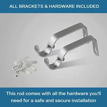 H.VERSAILTEX Window Curtain Rods for Windows 28 to 48 Inches Adjustable Decorative 3/4 Inch Diameter Standard Single Window Curtain Rod Set with Sparkling Mosaic Finials, Nickel