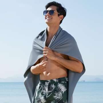 Rainleaf Microfiber Towel Perfect Travel & Gym & Camping Towel. Quick Dry - Super Absorbent - Ultra Compact - Lightweight. Suitable for Trip, Beach, Shower, Backpacking, Pool