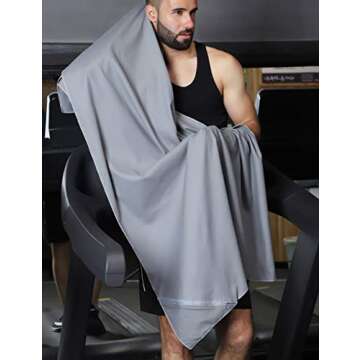 Rainleaf Microfiber Towel Perfect Travel & Gym & Camping Towel. Quick Dry - Super Absorbent - Ultra Compact - Lightweight. Suitable for Trip, Beach, Shower, Backpacking, Pool