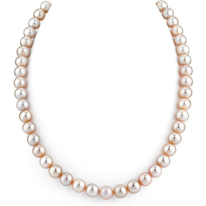 Stunning 14K Gold Pink Freshwater Pearl Necklace