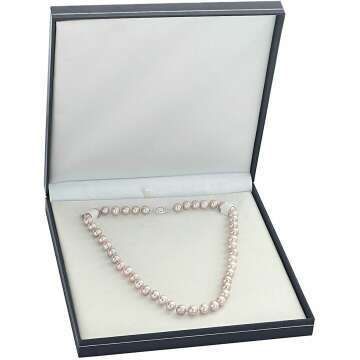 Stunning 14K Gold Pink Freshwater Pearl Necklace