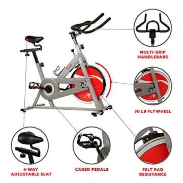 Sunny Health & Fitness Adjustable Indoor Cycling Spin Bike