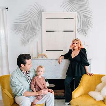 Mr. Kate RoomMates RMK5063SLM Tropical Shadow Palm Frond Peel and Stick Wall Decals , Grey