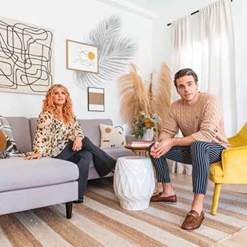 Mr. Kate RoomMates RMK5063SLM Tropical Shadow Palm Frond Peel and Stick Wall Decals , Grey