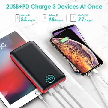 Portable 30,800mAh LCD Power Bank for Fast Charging
