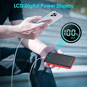 Portable 30,800mAh LCD Power Bank for Fast Charging