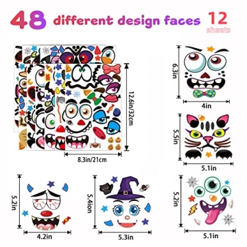 Runleo Pumpkin Decorating Stickers Kit for Kids Fun