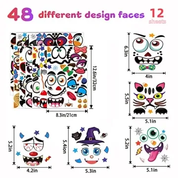 Runleo Pumpkin Decorating Stickers Kit for Kids Fun
