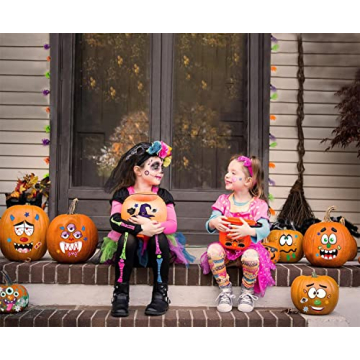 Runleo Pumpkin Decorating Stickers Kit for Kids Fun