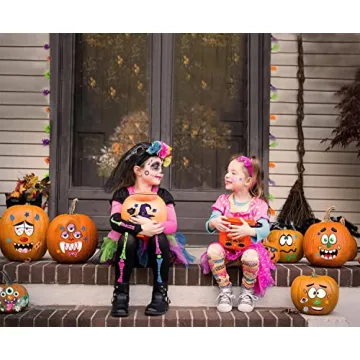 Runleo Pumpkin Decorating Stickers Kit for Kids Fun