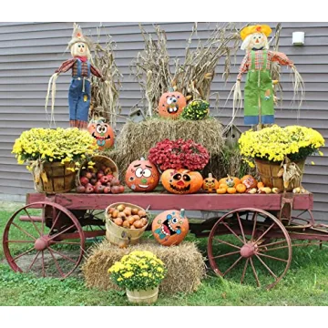 Runleo Pumpkin Decorating Stickers Kit for Kids Fun