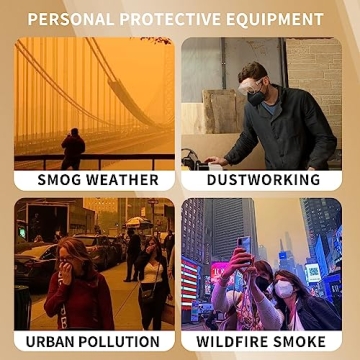 FACEMOON KN95 Face Masks 100 Pack Adjustable 5 Layer Protection