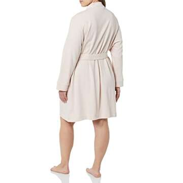 Amazon Essentials Women's Lightweight Waffle Mid-Length Robe (Available in Plus Size), Pale Pink, XX-Large