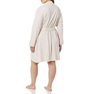 Amazon Essentials Women's Lightweight Waffle Mid-Length Robe (Available in Plus Size), Pale Pink, XX-Large