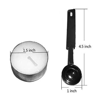 Gold Wax Seal Beads Set - 150 Octagon Kit with Spoon & Candles