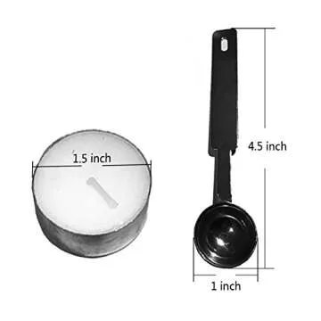 Gold Wax Seal Beads Set - 150 Octagon Kit with Spoon & Candles