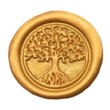 Gold Wax Seal Beads Set - 150 Octagon Kit with Spoon & Candles