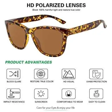 Shop MEETSUN Polarized Sunglasses for Men Women Retro Style