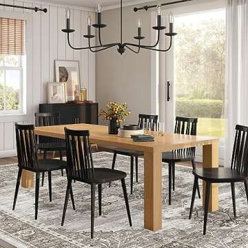 RUUGME Washable 9x12 Area Rugs - Large Rugs for Living Room Stain Resistant Carpet Vintage Rugs for Bedroom with Non Slip Backing Home Decor Floor Decoration Mat (9x12 Grey)